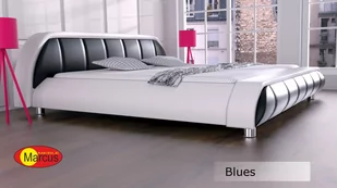 Zestaw  łóżko BLUES  z materacem kieszeniowym Verona - 120x200 - Dom i wnętrze OUTLET - miniaturka - grafika 1