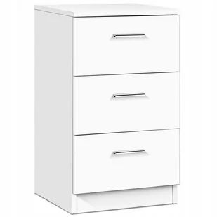 Costway Szafka nocna komoda z 3 szufladami HW61149WH - Szafki nocne - miniaturka - grafika 1