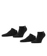 Skarpetki damskie - Burlington Mężczyźni Skarpety do trampek Everyday 2-Pack M SN Bawełna krótkie jednokolorowe 2 Pak, Czarny (Black 3000), 40-46 - miniaturka - grafika 1
