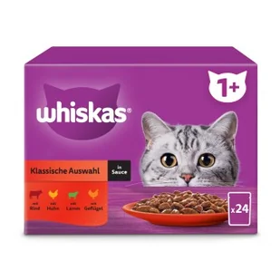 Whiskas Multipack 1+ Klasyczny wybór w sosie 24x85 g - Mokra karma dla kotów - miniaturka - grafika 1
