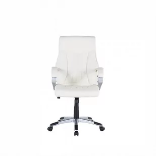 Fotel biurowy, krzesło biurowe Beliani Krzesło biurowe beżowe - obrotowe - skóra ekologiczna - TRIUMPH beżowy - Fotele i krzesła biurowe - miniaturka - grafika 1