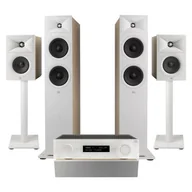 Kino domowe - Amplituner JBL MA310 Biały + Kolumny głośnikowe JBL Stage 2 260F Biały (2 szt.) + Kolumna głośnikowa JBL Stage 2 240 B Biały (2 szt.) + Głośnik centralny JBL Stage 2 245C Biały (1 szt.) + Stojaki do głośników JBL Stage FS Biały (2 szt.) - miniaturka - grafika 1