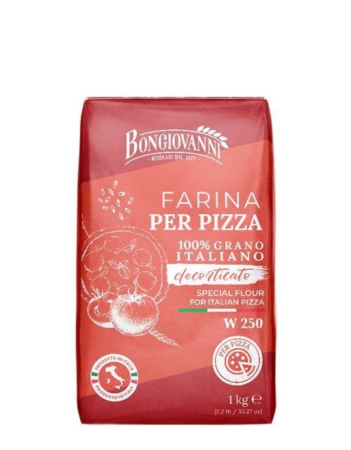 Mąka pszenna Farina Per Pizza 100% grano W250 1kg - Bongiovanni