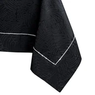 Obrusy i serwetki - Obrus Gaia Czarny Tłoczony Roślinny 110x140 AmeliaHome - TCLOTH/AH/GAIA/BRD/PPG/BLACK/110X140 - miniaturka - grafika 1