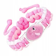 Biżuteria dla dzieci - BRANSOLETKA biało-różowa STICH różowy Andzia - miniaturka - grafika 1