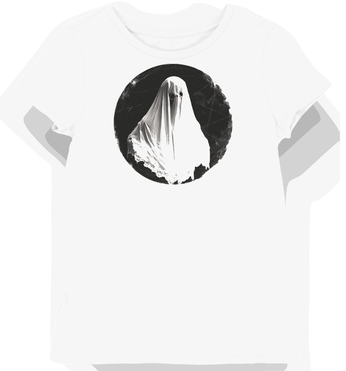 Koszulka damska biała z motywem gotyckiej zasłony z koronką XXL