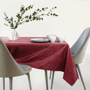 AmeliaHome AmeliaHome - Obrus plamoodporny Bordowy VESTA 110x110 cm - Obrusy i serwetki - miniaturka - grafika 1
