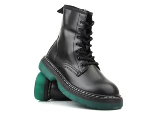 Ocieplane trapery, botki damskie - EVENTO 22BT35-5079, czarno-zielone - Evento - Botki damskie - miniaturka - grafika 1