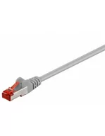 Kable miedziane - Goobay Wentronic 93371 kabel sieciowy Cat6 S/FTP (2 X wtyk RJ45, PIMF, podwójnie ekranowany) Szary 4040849933714 - miniaturka - grafika 1