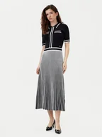 Sukienki - KARL LAGERFELD Sukienka dzianinowa A1W13026 Czarny Regular Fit - miniaturka - grafika 1