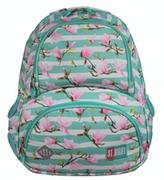 Plecaki szkolne i tornistry - Plecak szkolny dla dziewczynki zielony PakaNiemowlaka kwiaty wielokomorowy - miniaturka - grafika 1