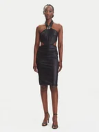 Sukienki - Fracomina Sukienka koktajlowa FQ25SD1001W798T4 Czarny Slim Fit - miniaturka - grafika 1