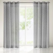 Firany - Eurofirany Firana Hazal 140x250 Szara ex-fir-hazal-st+sre-140x250-przel - miniaturka - grafika 1