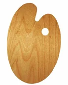 Gumki biurowe - Paleta malarska drewniana Owal 20x30cm - miniaturka - grafika 1