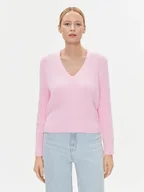 Swetry damskie - Tommy Hilfiger Sweter WW0WW39017 Różowy Regular Fit - miniaturka - grafika 1