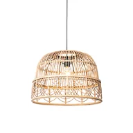 Lampy sufitowe - QAZQA Orientalna lampa wisząca rattanowa 44 cm - Michelle - miniaturka - grafika 1