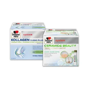 Doppelherz® system CERAMIDE BEAUTY + Doppelherz® system KOLLAGEN 11.000 PLUS 2x30 ampułek ZESTAW - Suplementy diety - miniaturka - grafika 1