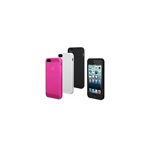 Muvit Silikon-für Apple iPhone 5 (3-er Pack) weiß/schwarz/pink