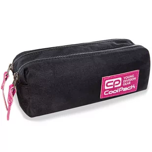 CoolPack Piórnik saszetka podwójna prostokątna Edge Pink Glitter - Piórniki - miniaturka - grafika 1