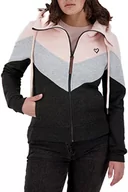 Bluzy damskie - Alife and Kickin StellinaAK A damska bluza dresowa, bluza na czas wolny, bluza z zamkiem błyskawicznym, XS-XXL, Moonless Melange, XL, Moon less melanż - miniaturka - grafika 1