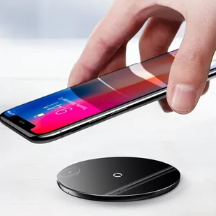 Baseus Simple stylowa bezprzewodowa ładowarka Qi 2A 1.67A 10W z kablem USB / Lightning 1,2M czarny (CCALL-JK01) - Ładowarki do telefonów - miniaturka - grafika 7