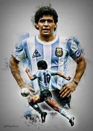 Podkładki pod mysz - PODKŁADKA POD MYSZ Z Nadrukiem 22x18cm Diego Armando Maradona Tekst Prezent - miniaturka - grafika 1