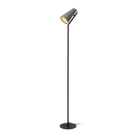 Lampy stojące - Lampa podłogowa stojąca Bensen czarno-szara 1xE27x40W wym: 152 x 22 x 22 cm filc Lucide - miniaturka - grafika 1