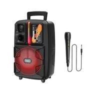 Power audio - Hoco Zestaw Karaoke : Bluetooth Głośnik + Mikrofon Dancer Bs37 Czarny (+ Fm, Usb, Aux) - miniaturka - grafika 1