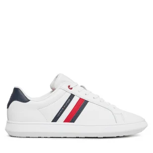 Sneakersy Tommy Hilfiger Essential Leather Cupsole FM0FM04921 Biały - Sneakersy męskie - miniaturka - grafika 1