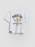 Koszulki dla chłopców - Reserved - Bawełniany t-shirt Pokemon - biały - miniaturka - grafika 1