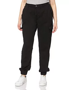 Spodnie damskie - Urban Classics Damskie spodnie typu cargo z wysokim stanem, czarny, 32 PL - grafika 1