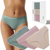 Majtki damskie - Figi damskie 3 PARY majtki SPORTOWE bawełniane ATLANTIC 3CLP-012 - L - miniaturka - grafika 1