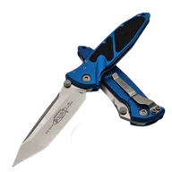 Noże - Nóż składany Microtech Socom Elite T/E Blue Aluminium, Stonewashed M390 by Tony Marfione (161-10BL) - miniaturka - grafika 1