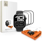 Akcesoria do smartwatchy - SZKŁO HYBRYDOWE TECH-PROTECT EASY SET FLEX+ 3-PACK APPLE WATCH 4 / 5 / 6 / SE 1 / 2 / 3 40MM BLACK - miniaturka - grafika 1