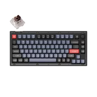 Keychron V1 Frosted Black Keychron K Pro Brown Fully Assembled Knob V1-C3 czarna - Klawiatury - miniaturka - grafika 1