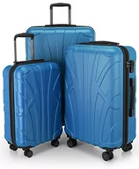 Walizki - Suitline - Walizki z twardą stroną, walizka z twardą obudową, rozszerzana, TSA, (S, M i L), czarna, Cyjanniebieski, SET OF 3, Zestaw bagażowy - miniaturka - grafika 1