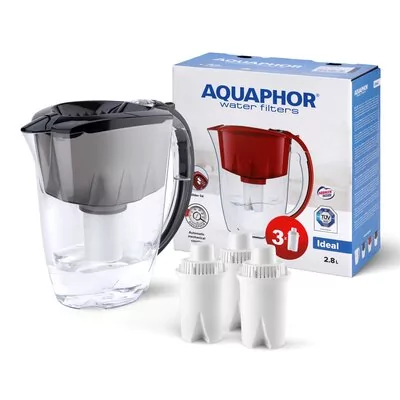 Aquaphor Dzbanek filtrujący Ideal Czarny + 3 wkłady B100-15