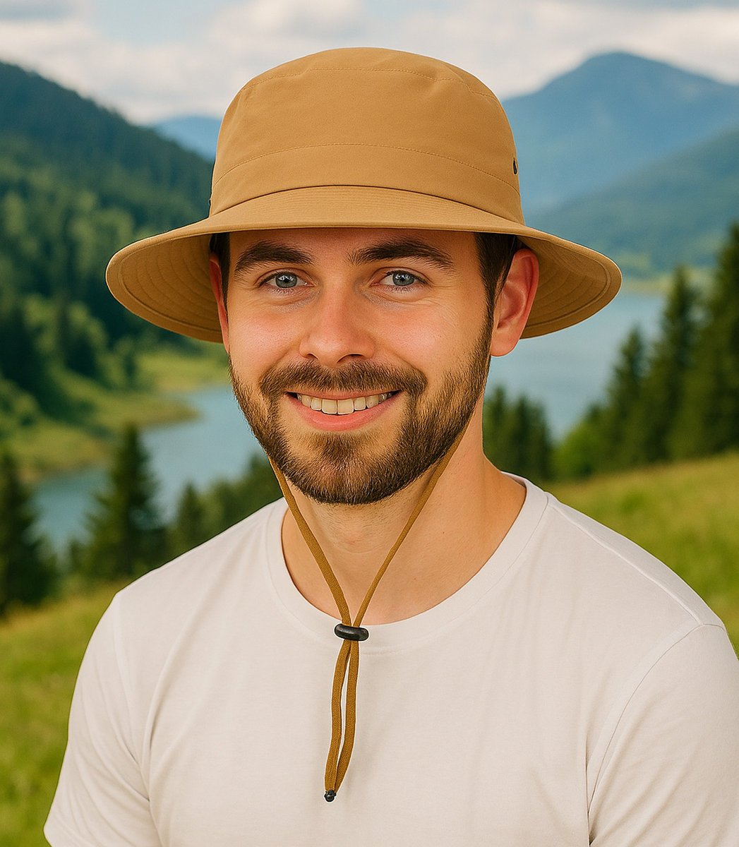 Kapelusz męski rybacki BUCKET z troczkiem i regulacją