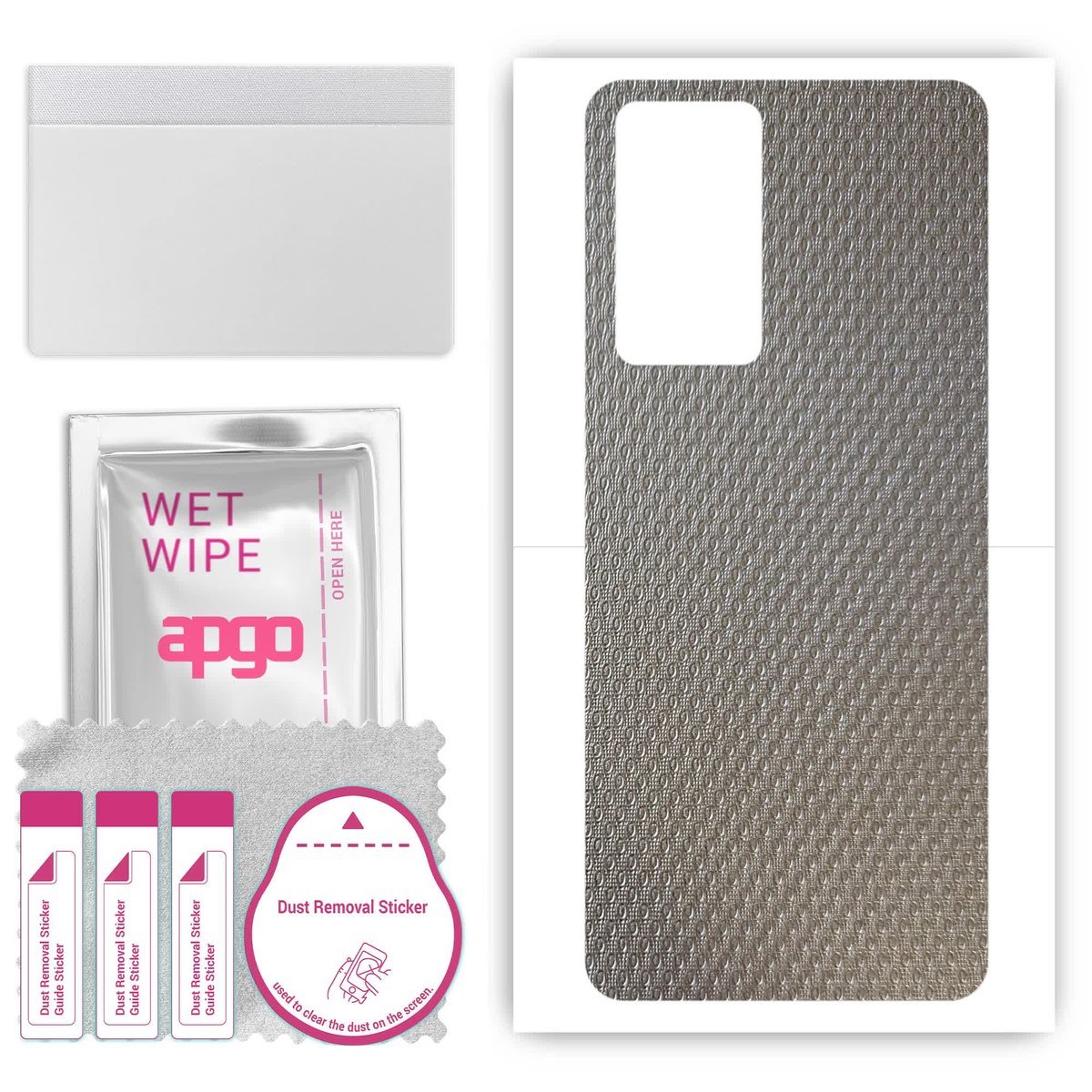 Folia naklejka skórka strukturalna na TYŁ do Redmi Note 11 Pro 4G - Aluminium krople - apgo SKINS