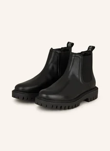 Tommy Hilfiger Botki Chelsea schwarz - Botki damskie - miniaturka - grafika 1