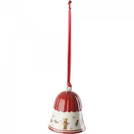 Siekacze tarki i szatkownice - Villeroy Boch Toy's Delight dekoracja choinkowa dzwonek, porcelana, czerwony/biały/złoty 14-8659-6852 - miniaturka - grafika 1