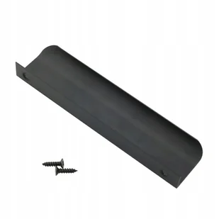 Uchwyt meblowy krawędziowy czarny 128x148mm - Meble modułowe i akcesoria - miniaturka - grafika 1