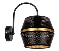 Lampy ścienne - Kinkiet PARIS 1xE27/60W/230V czarny/złoty - miniaturka - grafika 1