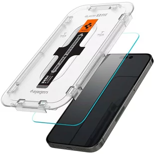 Szkło hartowane do iPhone 15 Pro Spigen Glas.TR "EZ FIT" Clear - Etui i futerały do telefonów Szkło hartowane do iPhone 15 Pro Spigen Glas.TR "EZ FIT" Clear - Etui i futerały do telefonów - miniaturka - grafika 4