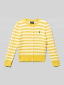 Swetry dla dziewczynek - Kurtka z dzianiny z listwą guzikową - miniaturka - grafika 1