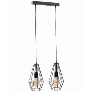 KET Loftowa LAMPA wisząca metalowa OPRAWA druciany zwis czarny KET436 - Lampy sufitowe - miniaturka - grafika 1