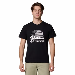 T-shirt męski Columbia Path Lake Graphic Tee II black/peaceful perspective - L - Koszulki męskie - miniaturka - grafika 1