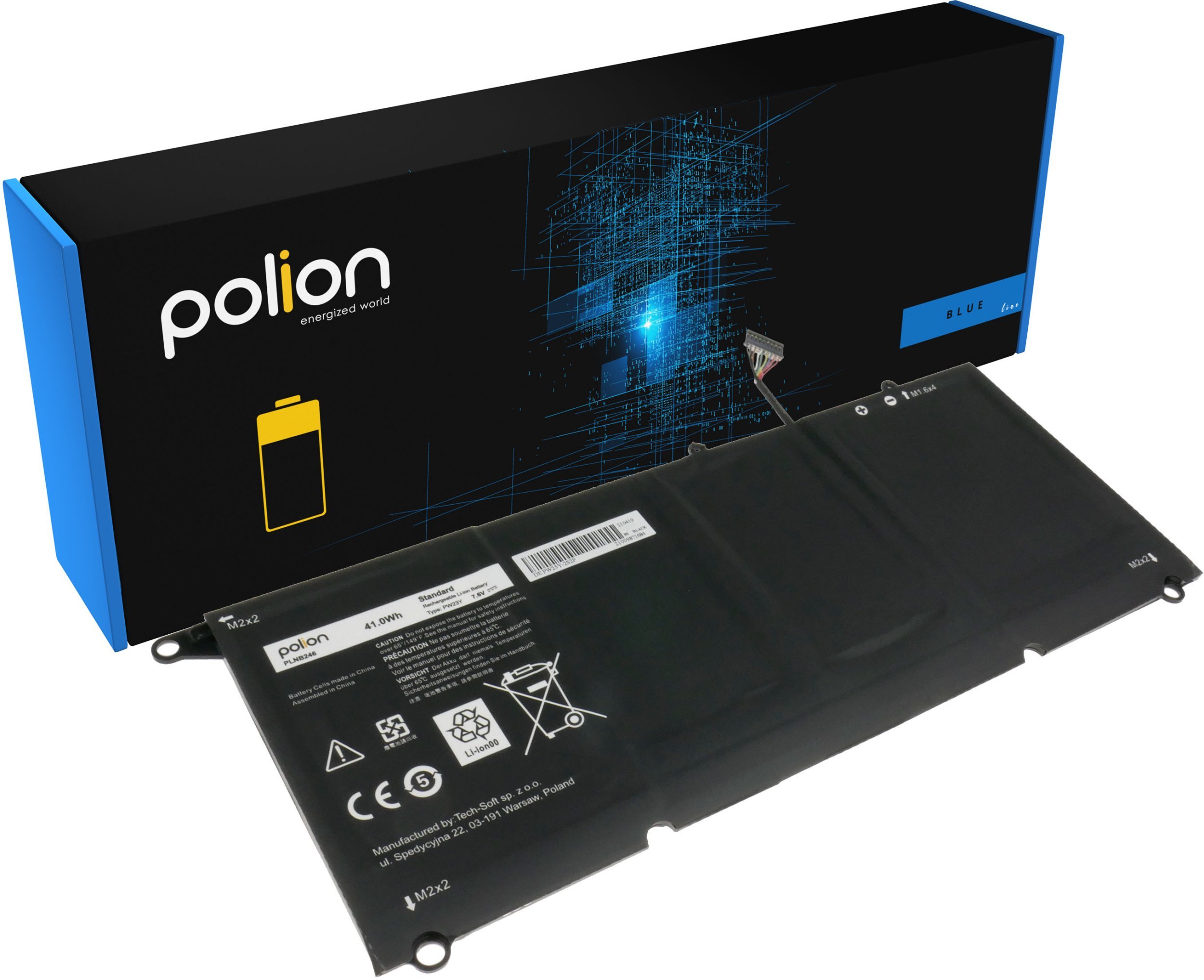 Bateria do laptopa DELL PW23Y TP1GT XPS 13 9360 5400mAh