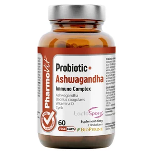 Pharmovit Probiotic+ Ashwagandha - suplement diety 60 kaps. - Przeziębienie i grypa - miniaturka - grafika 1