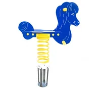 Place zabaw - Bujak Koń Niebieski Na Sprężynie Koń Plac Zabaw Atest Certyfikat En1176 - miniaturka - grafika 1